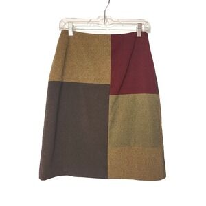 Marissa Christina Color Blocked Pencil Skirt Size 6 Fall Colors Office Festival